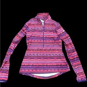 Nike Pro Dri-Fit purple and‎ pink half zip athletic top